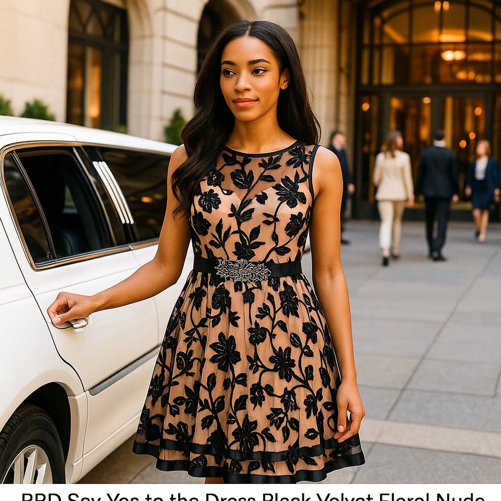 Black and Pink Floral Lace high low Dress